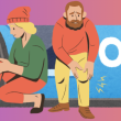 graphic of people with arthritis in front of a HO machine