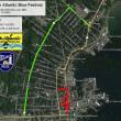 Bypass route map courtesy Rockland Police Department.