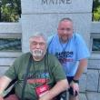 Danny L. Swindler poses with his son, Danny, at the Maine sign. (Photo courtesy Danny Swindler/Dawn Bailey)