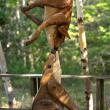 Bernard  Langlais,  ACROBATIC DOGS,  Wood (Image courtesy Rockland Main Street)