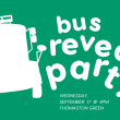 graphic depiction of the bus with party details