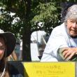 Beedy Parker, of Camden, gives insight to composting from the Common Throne. (Photo by Lynda Clancy)