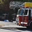 The intersection of routes 220 (Pinnacle Road) and 105 (Burkettville Road) in Liberty was the scene of a tractor trailer truck fire, Sept. 12, 2025. (Photo by Sarah Thompson)