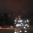 The structure housing Sweetgrass winery and distillery in Union was destroyed by fire early Monday morning, Sept. 15, 2025. (Photo by Sarah Thompson)