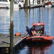 Rockland EMS waits for a stretcher after transporting a patient off the Breakwater, Sept. 16. in the early afternoon. (Photo by Sarah Thompson)