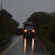 Tow truck with vehicle on back