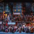 A scene from Act II of Puccini's "La Bohème." (Photo by Evan Zimmerman / Met Opera)