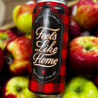Can of cider and a bushel of apples
