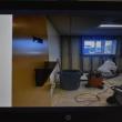 View of a gutted office during a remediation attempt.