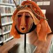 Fiber mask created by Susan Barrett Merrill. (Photo courtesy Rockport Public Library)