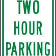 Two Hour Parking sign