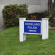 Street sign for Rockland Police Department