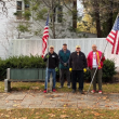 Camden Lions setting out flags at Veterans Memorial Park this morning!