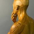wooden upper body sculpture