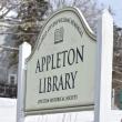 Appleton Library street sign. 
