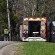 ambulance with rear doors open