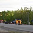view of multiple apparatus at hospital sign