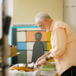 man painting