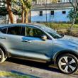 The all-wheel-drive Volvo C40 Recharge Twin Motor offers about 230 miles of warm-weather range and, despite its teddy-bear vibe, 402 horsepower and 495 pound-feet of torque. Volvo calls this color Thunder. 