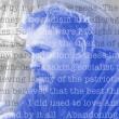 an image of graham platner with some of his reddit comments overlayed.