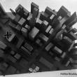 gray scale ariel view of project