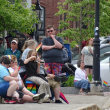 People lined either side of Main Street to watch the procession.