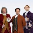 "1776" cast members John Treacy Egan (Benjamin Franklin), James Patterson (John Adams) and Quinn Corcoran (Thomas Jefferson). Musical opens June 25 at MSMT. Courtesy of MSMT