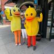 Lucky Duck and pal Plucky Duck were on hand to oversee today's race once they said "hello" to incoming West Bay Rotary President Deb Hitchings.