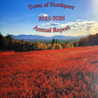 The front of the booklet handed out at the Northport town meeting. (photo of book front by Erica Thoms)