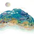 mountain and celestial orb