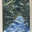 painting, snow trail