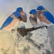 painting of bluebirds