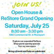 Midcoast Habitat for Humanity invites the community to celebrate its Open House and ReStore Grand Opening on Saturday, July 25, from 8:30 a.m. to 3:30 p.m. at its new location, 680 Commercial Street in Rockport.
