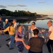 foursomes dance on the bridge