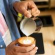 Pouring a flat white. Photo courtesy Marcel Pardoa
