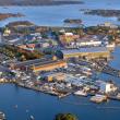 aerial view of Portsmouth Naval Shipyard