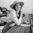 black and white photo of a woman