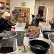 people work in storage bins