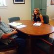 Camden Select Board member Bob Falciani and Town Manager Audra Caler, in 2017. (File photo)