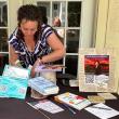 Carley Packard of No Shelf Control author collective was one of the authors at The Tiny Bookshop to greet the book crawl. Photo courtesy Kelly Hokkanen