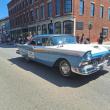 old blue car