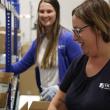 two women at food pantry