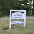Hope Historical Society street sign