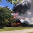 structure filled with flames