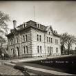 black and white photo of historic building