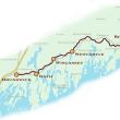 Brunswick to Rockland map