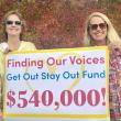 two women with presentation check