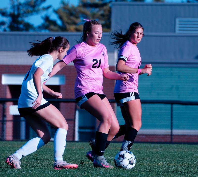 Camden Hills Regional High School Varsity Girls Soccer team takes on the Brewer High School Witches. (Photo courtesy Jason Gallant)