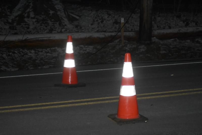 safety cones on roadway