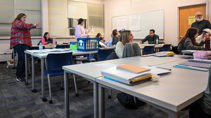 students attending a UMaine class.